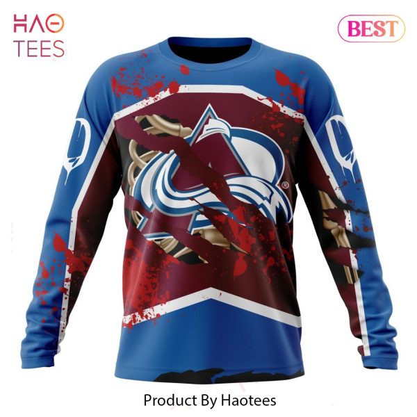 BEST NHL Colorado Avalanche Specialized Design Jersey With Your Ribs For Halloween 3D Hoodie