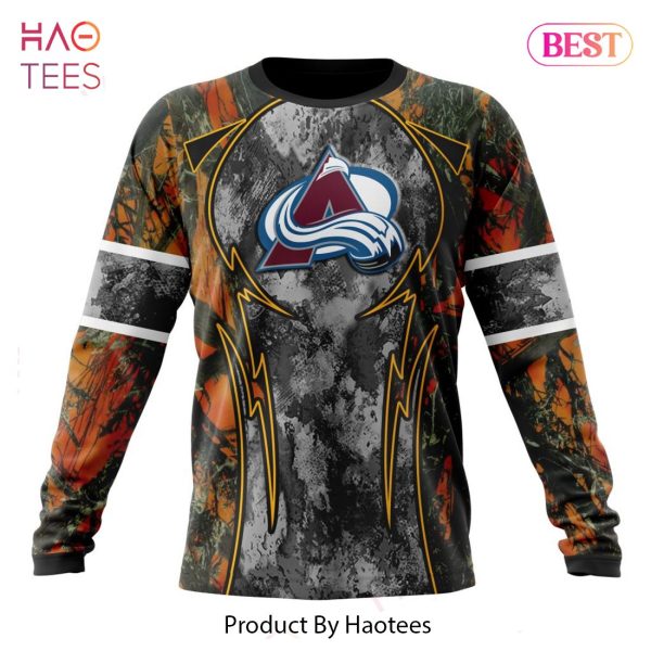 BEST NHL Colorado Avalanche Specialized Design Wih Camo Concepts For Hungting In Forest 3D Hoodie