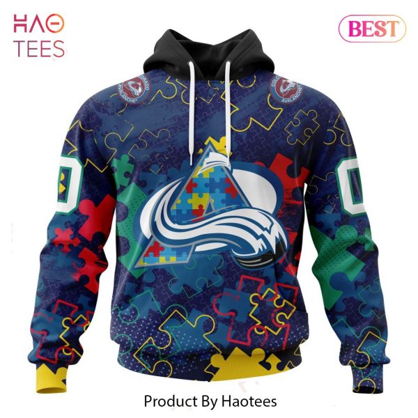 BEST NHL Colorado Avalanche Specialized Fearless Aganst Autism 3D Hoodie