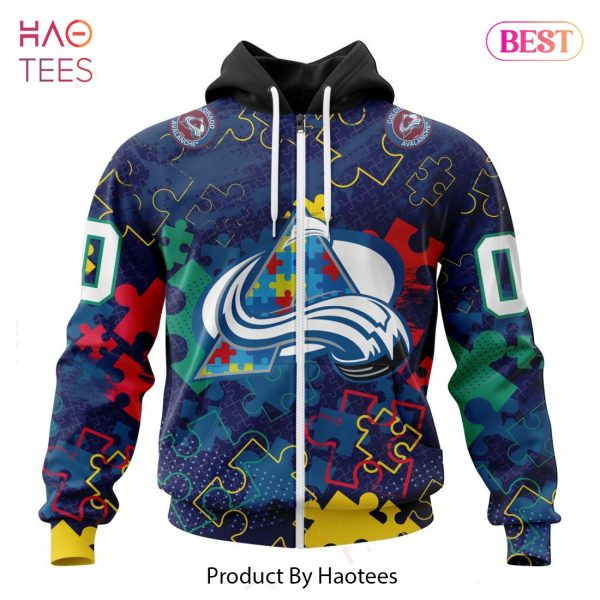 BEST NHL Colorado Avalanche Specialized Fearless Aganst Autism 3D Hoodie