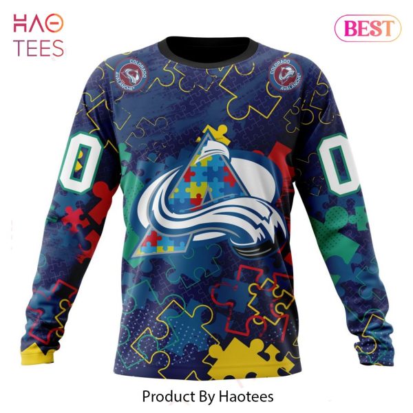 BEST NHL Colorado Avalanche Specialized Fearless Aganst Autism 3D Hoodie
