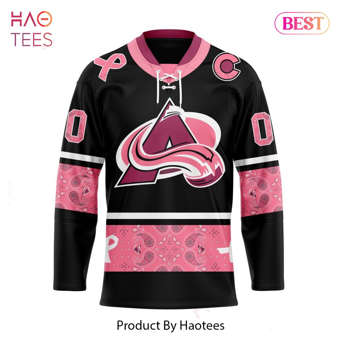 BEST NHL Colorado Avalanche Specialized Hockey Jersey In Classic Style With Paisley! IN OCTOBER WE WEAR PINK BREAST CANCER 3D Hoodie