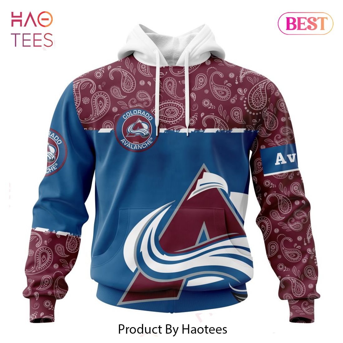 BEST NHL Colorado Avalanche Specialized Jersey Hockey With Paisley 3D Hoodie