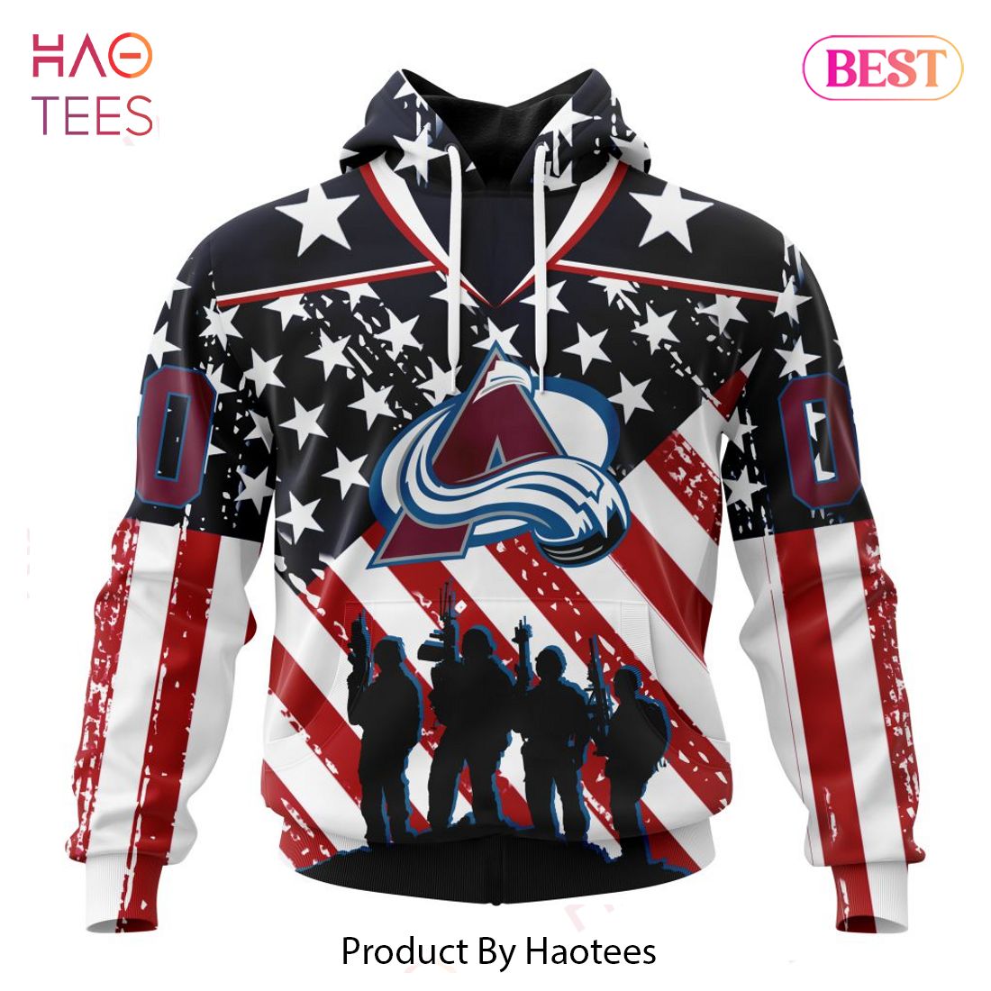 BEST NHL Colorado Avalanche Specialized Kits For Honor US’s Military 3D Hoodie