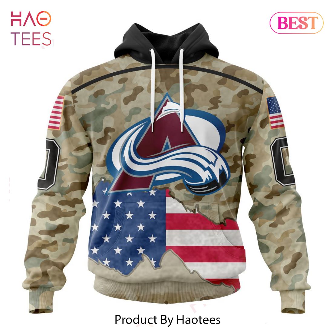 BEST NHL Colorado Avalanche Specialized Kits For United State With Camo Color 3D Hoodie