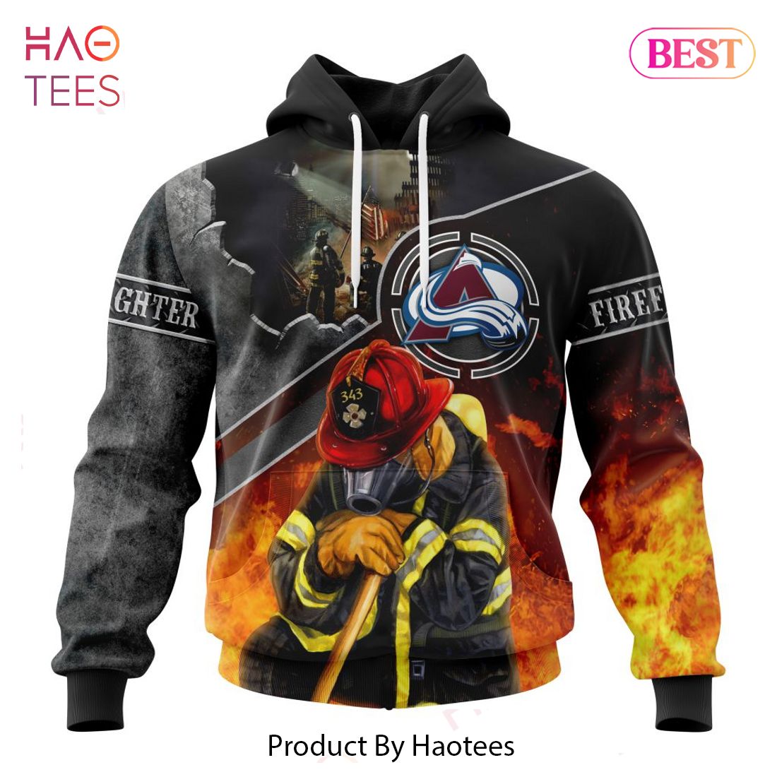 BEST NHL Colorado Avalanche Specialized Kits To Honor FireFighter In Patriot Day We Will Never Forget 3D Hoodie