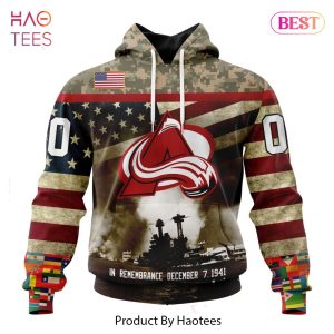 BEST NHL Colorado Avalanche Specialized Unisex Kits Remember Pearl Harbor 3D Hoodie