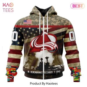 BEST NHL Colorado Avalanche Specialized Unisex Kits Remember Pearl Harbor 3D Hoodie