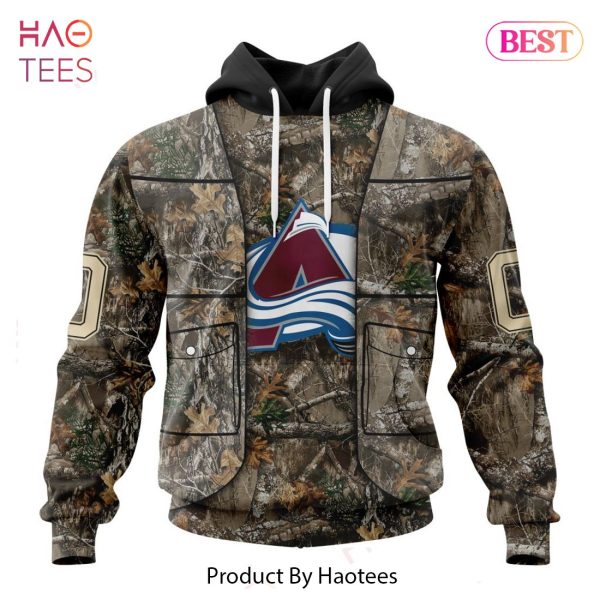 BEST NHL Colorado Avalanche Specialized Unisex Vest Kits With Realtree Camo 3D Hoodie