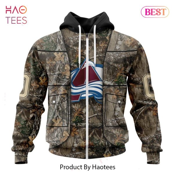 BEST NHL Colorado Avalanche Specialized Unisex Vest Kits With Realtree Camo 3D Hoodie