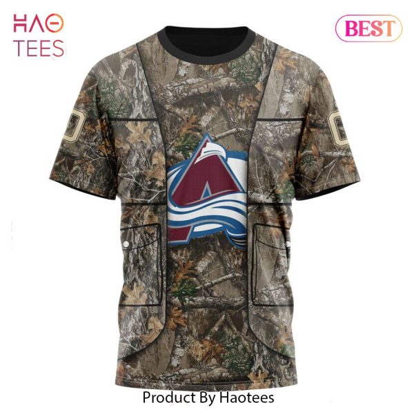 BEST NHL Colorado Avalanche Specialized Unisex Vest Kits With Realtree Camo 3D Hoodie