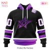 BEST NHL Columbus Blue Jackets Special Black Hockey Fights Cancer Kits 3D Hoodie BEST NHL Columbus Blue Jackets Special Black Hockey Fights Cancer Kits 3D Hoodie