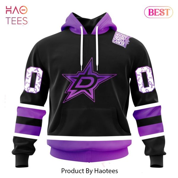 BEST NHL Dallas Stars Special Black Hockey Fights Cancer Kits 3D Hoodie