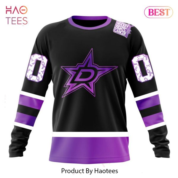 BEST NHL Dallas Stars Special Black Hockey Fights Cancer Kits 3D Hoodie
