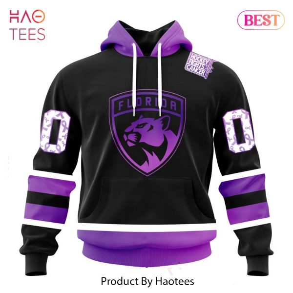 BEST NHL Florida Panthers Special Black Hockey Fights Cancer Kits 3D Hoodie