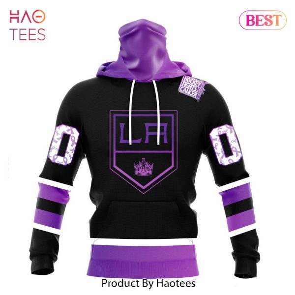 BEST NHL Los Angeles Kings Special Black Hockey Fights Cancer Kits 3D Hoodie