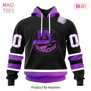 BEST NHL New York Islanders Special Black Hockey Fights Cancer Kits 3D Hoodie