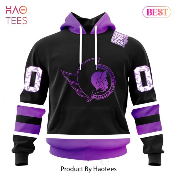 BEST NHL Ottawa Senators Special Black Hockey Fights Cancer Kits 3D Hoodie