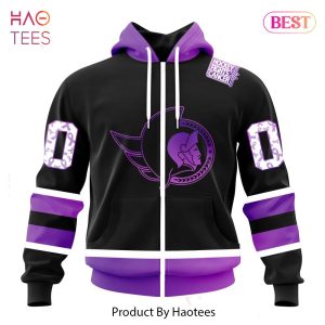 BEST NHL Ottawa Senators Special Black Hockey Fights Cancer Kits 3D Hoodie