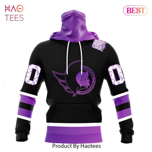 BEST NHL Ottawa Senators Special Black Hockey Fights Cancer Kits 3D Hoodie