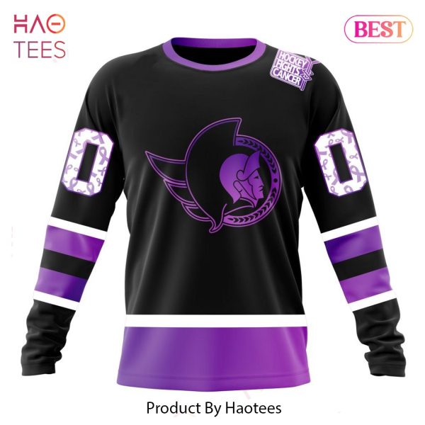 BEST NHL Ottawa Senators Special Black Hockey Fights Cancer Kits 3D Hoodie