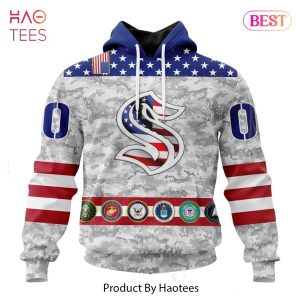 BEST NHL Seattle Kraken Armed Forces Appreciation 3D Hoodie