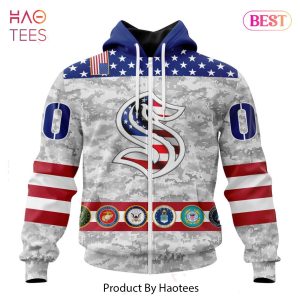 BEST NHL Seattle Kraken Armed Forces Appreciation 3D Hoodie