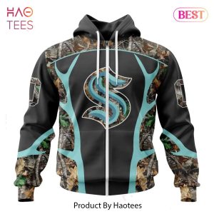 BEST NHL Seattle Kraken Special Camo Hunting Design V2302 3D Hoodie