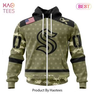 BEST NHL Seattle Kraken Special Camo Military Appreciation 3D Hoodie