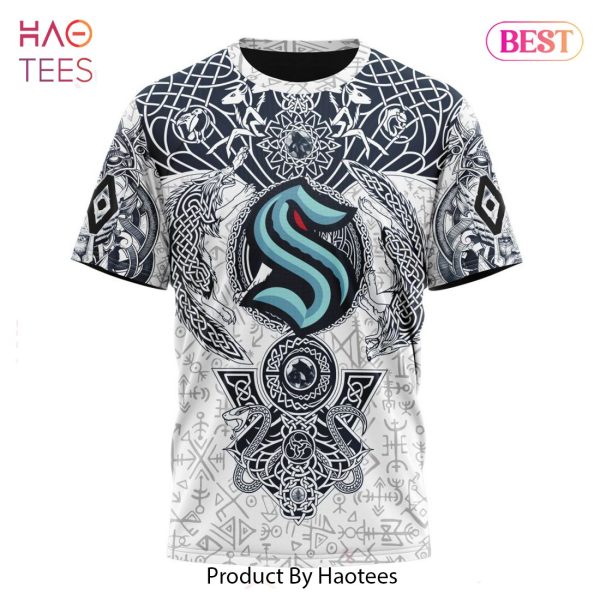 BEST NHL Seattle Kraken Special Norse Viking Symbols 3D Hoodie
