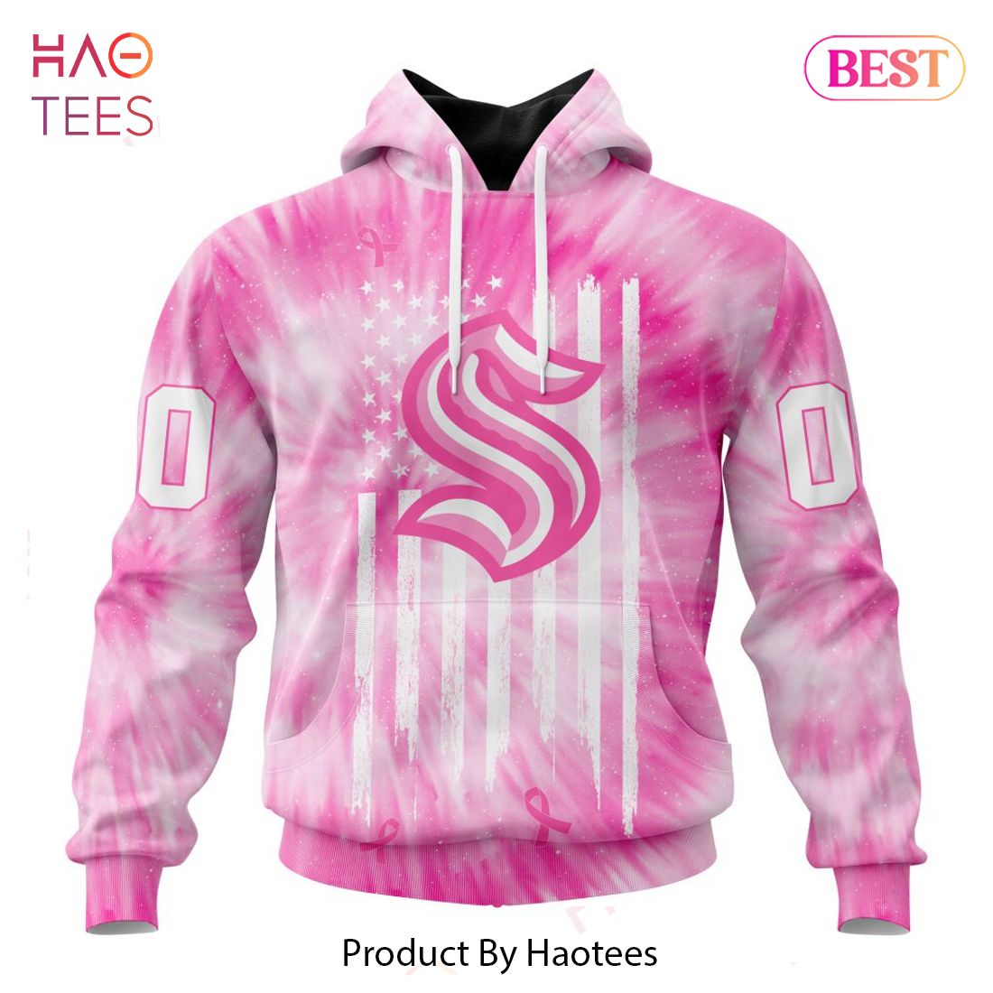 BEST NHL Seattle Kraken Special Pink Tie-Dye 3D Hoodie