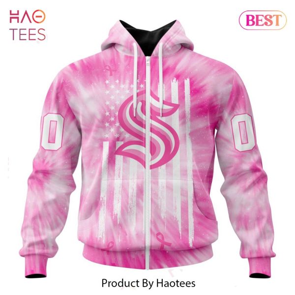 BEST NHL Seattle Kraken Special Pink Tie-Dye 3D Hoodie