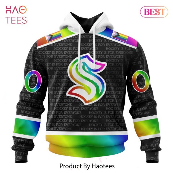 BEST NHL Seattle Kraken Special Pride Design Hockey Is For Everyone 3D Hoodie