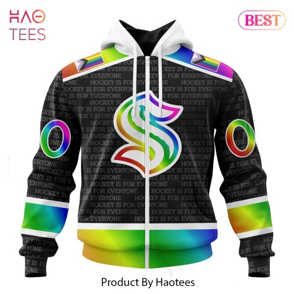 BEST NHL Seattle Kraken Special Pride Design Hockey Is For Everyone 3D Hoodie