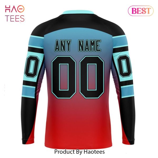 BEST NHL Seattle Kraken Special Retro Gradient Design 3D Hoodie