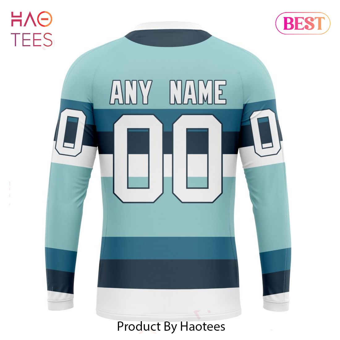 NHL Seattle Kraken Custom Name Number Reverse Retro 2022 Jersey Zip Up  Hoodie