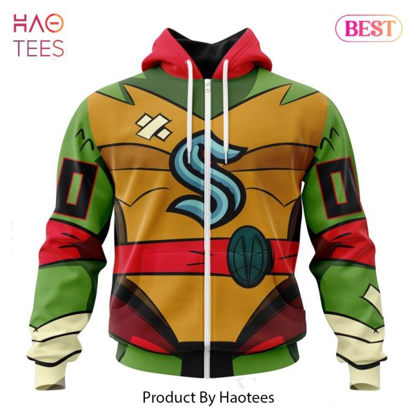BEST NHL Seattle Kraken Special Teenage Mutant Ninja Turtles Design 3D Hoodie