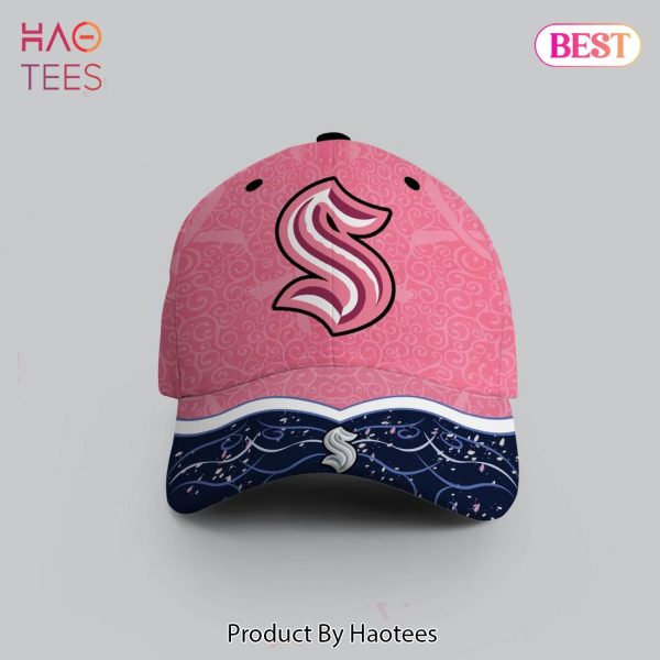 BEST NHL Seattle Kraken Specialized Cap Hockey Fights Against Cancer 3D Hoodie