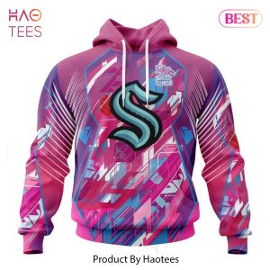 BEST NHL Seattle Kraken Specialized Design I Pink I Can! Fearless Again Breast Cancer 3D Hoodie
