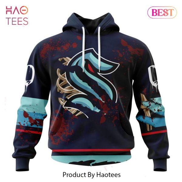 BEST NHL Seattle Kraken Specialized Design Jersey With Your Ribs For Halloween 3D Hoodie