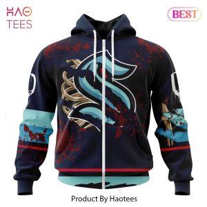 BEST NHL Seattle Kraken Specialized Design Jersey With Your Ribs For Halloween 3D Hoodie