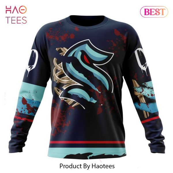 BEST NHL Seattle Kraken Specialized Design Jersey With Your Ribs For Halloween 3D Hoodie