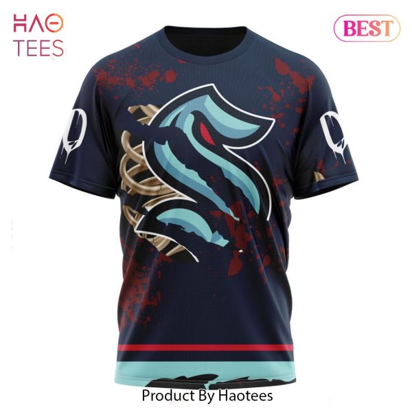 BEST NHL Seattle Kraken Specialized Design Jersey With Your Ribs For Halloween 3D Hoodie