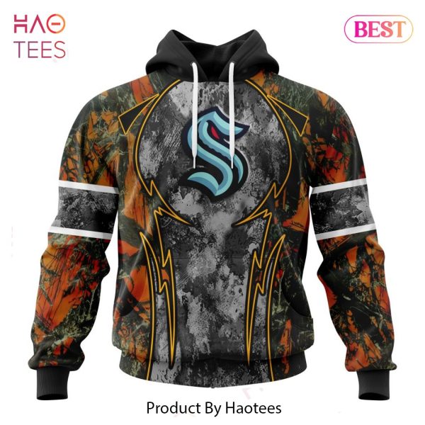 BEST NHL Seattle Kraken Specialized Design Wih Camo Concepts For Hungting In Forest 3D Hoodie