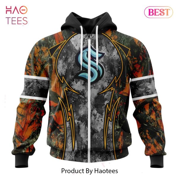 BEST NHL Seattle Kraken Specialized Design Wih Camo Concepts For Hungting In Forest 3D Hoodie