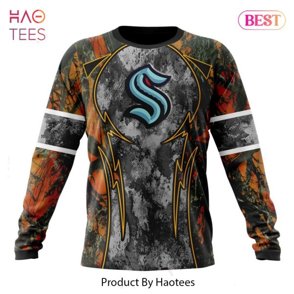 BEST NHL Seattle Kraken Specialized Design Wih Camo Concepts For Hungting In Forest 3D Hoodie