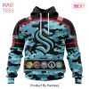BEST NHL Seattle Kraken Specialized Design Fights Cancer 3D Hoodie BEST NHL Seattle Kraken Specialized Design Fights Cancer 3D Hoodie