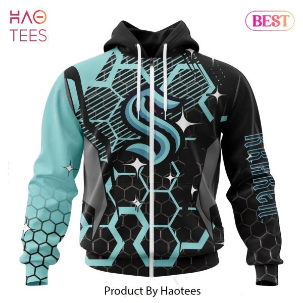 BEST NHL Seattle Kraken Specialized Design With MotoCross Syle 3D Hoodie
