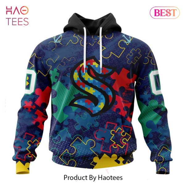 BEST NHL Seattle Kraken Specialized Fearless Aganst Autism 3D Hoodie