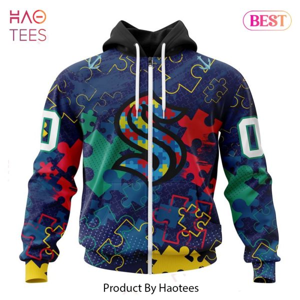 BEST NHL Seattle Kraken Specialized Fearless Aganst Autism 3D Hoodie